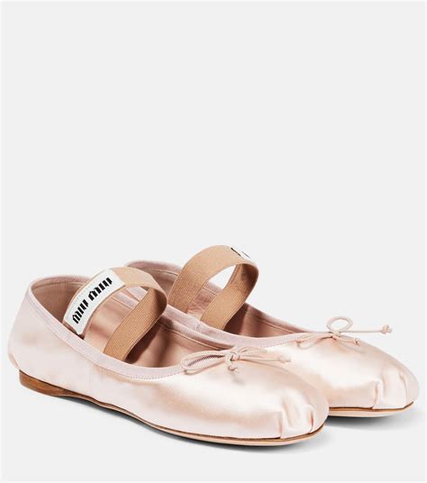 pink miu miu ballet flats|ballet flats price tag.